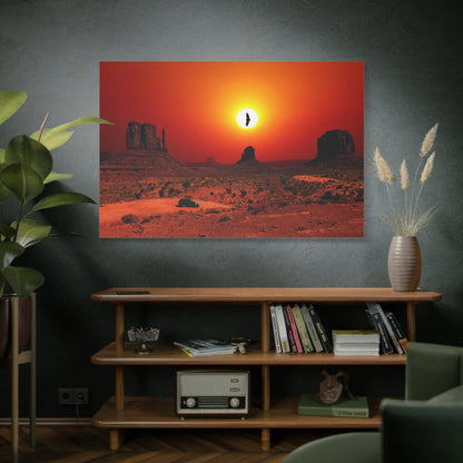 Mountain Sunset Canvas Wall Art – Tranquil Park Landscape