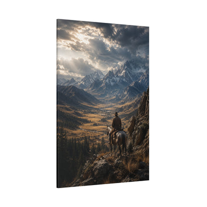 Where the Frontier Meets the Sky – Western Mountain Canvas Wall Art - ART OF ROYALS