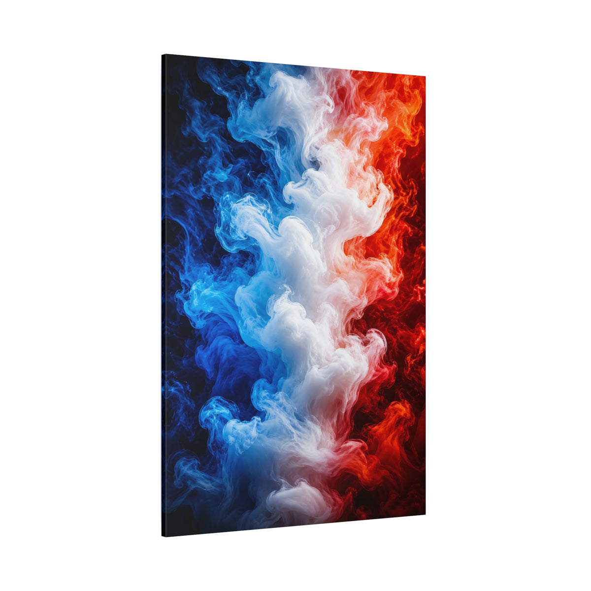 American Fire – Red White and Blue Smoke Canvas Wall Art - ART OF ROYALS