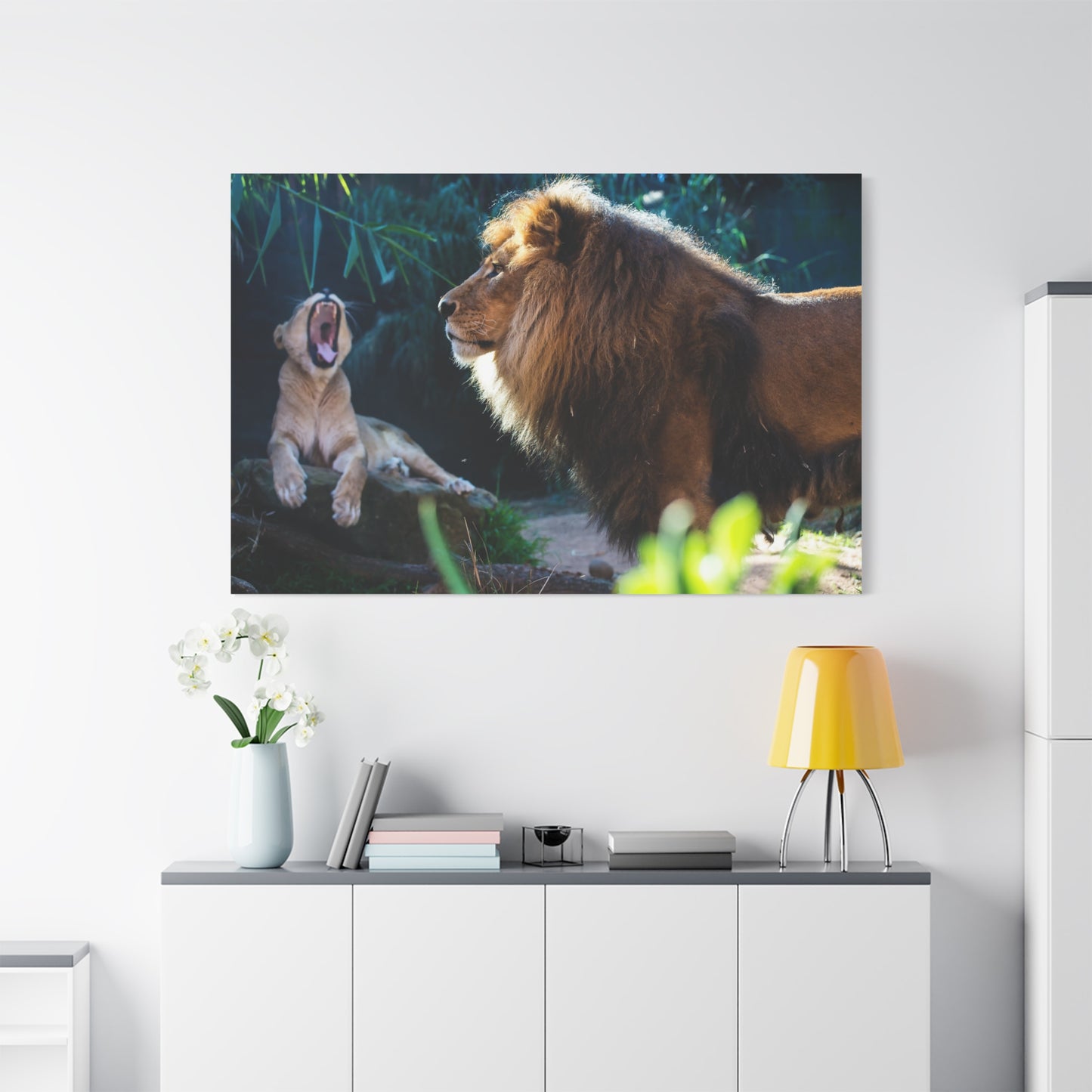 Lioness and Lions Canvas Wall Art – Grace of the Wild Life