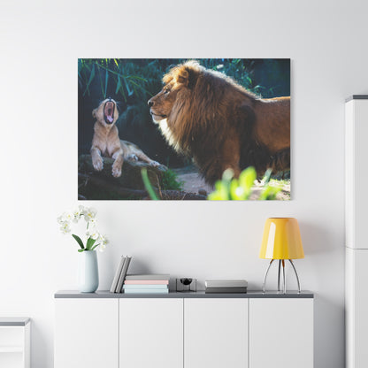 Lioness and Lions Canvas Wall Art – Grace of the Wild Life