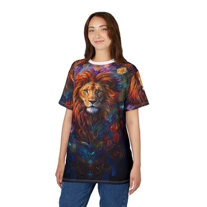 🌺 Floral Majesty Lion – Artistic Royal T-Shirt