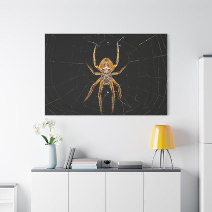 Mysterious Spider Web Canvas Wall Art – Nature's Intricate Design