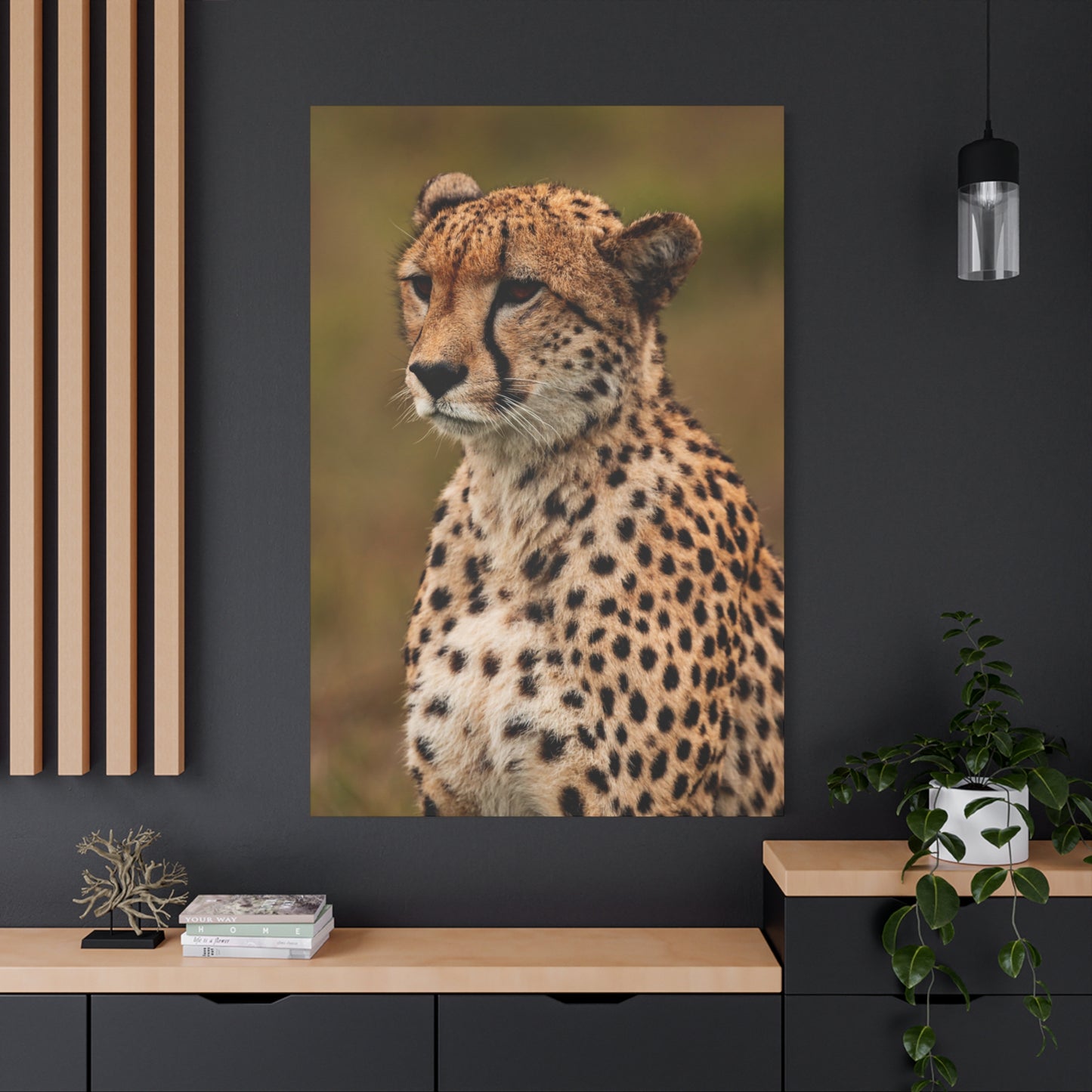 Savanna's Grace: Majestic Cheetah Canvas Wall Art