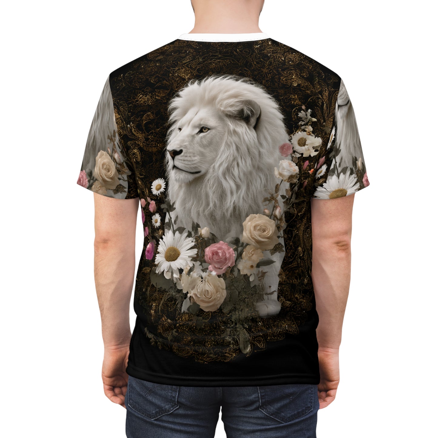 🕊️ Ivory Majesty Lion – Royal Grace T-Shirt