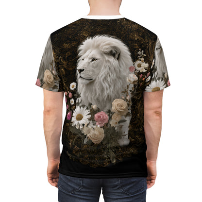 🕊️ Ivory Majesty Lion – Royal Grace T-Shirt