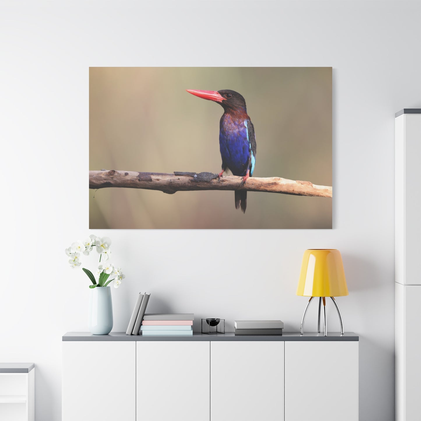 Vibrant Kingfisher Canvas Wall Art – A Splash of Color in Nature