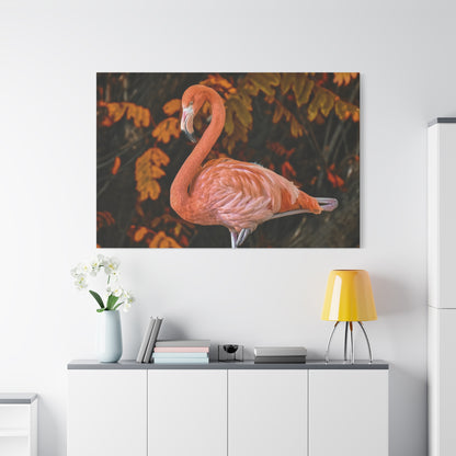 Elegant Flamingo Canvas Wall Art – Pink Bird Wildlife Decor for Modern Spaces