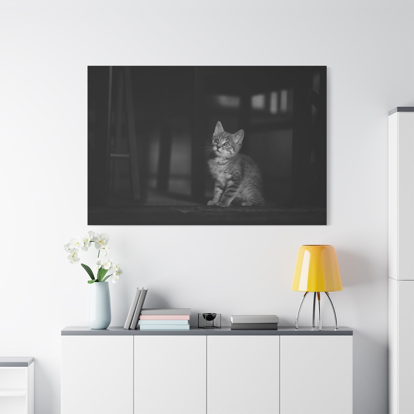 Adorable Kitten Canvas Wall Art – Cozy Charm and Whiskered Elegance