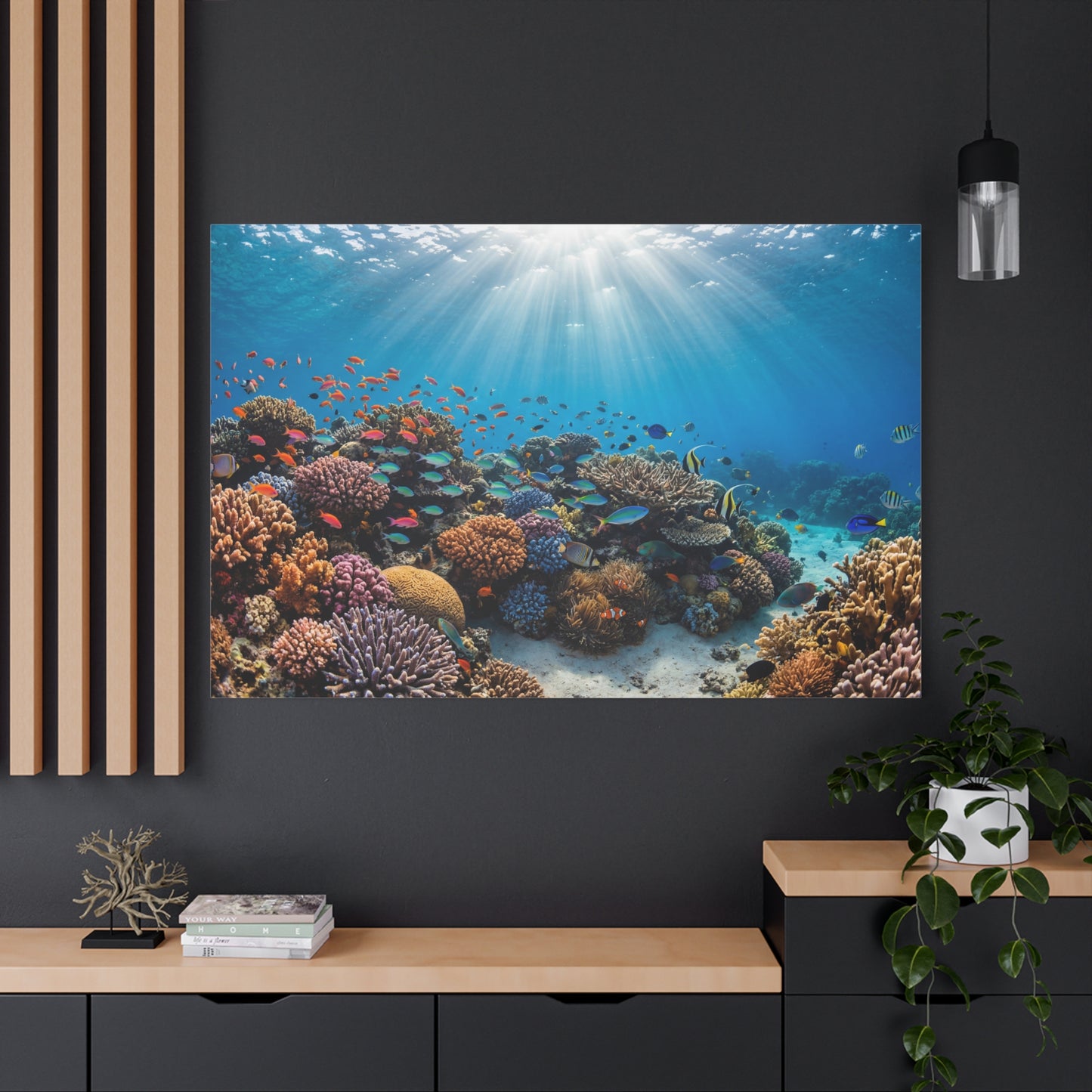Tropical Coral Reef Paradise – Vibrant Underwater Ocean Canvas Wall Art