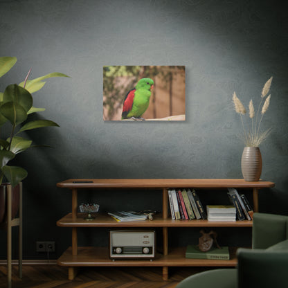 Green Parakeet Canvas Wall Art