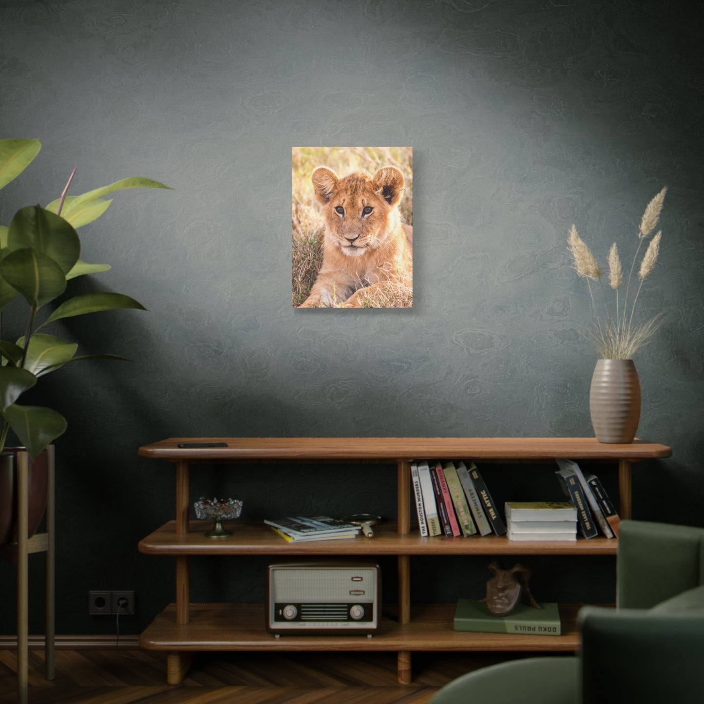 Adorable Lion Cub Canvas Wall Art – A Symbol of Youthful Majesty