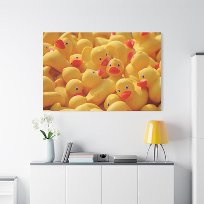 Playful Rubber Duck Canvas Wall Art