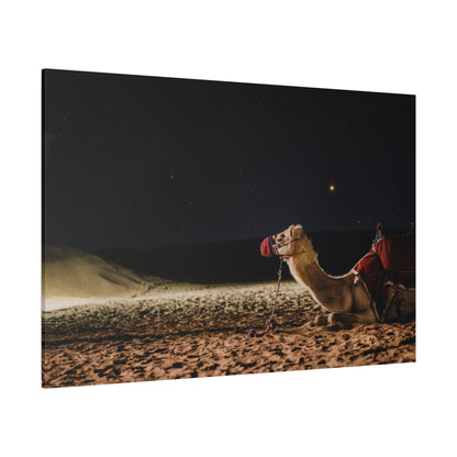 Cosmic Camel Canvas Wall Art – Mystical Journey Under the Galaxy