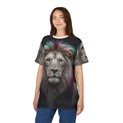 🎨 Neon Mane Lion – Vibrant Majesty T-Shirt