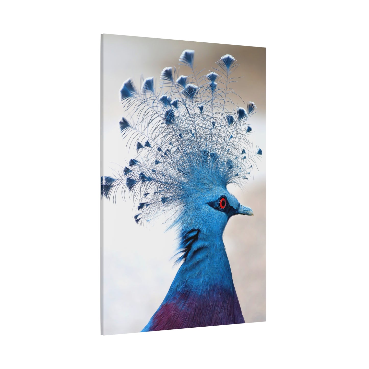 Majestic Victoria Crowned Pigeon Wall Art – Graceful Avian Elegance for Luxurious Home Décor