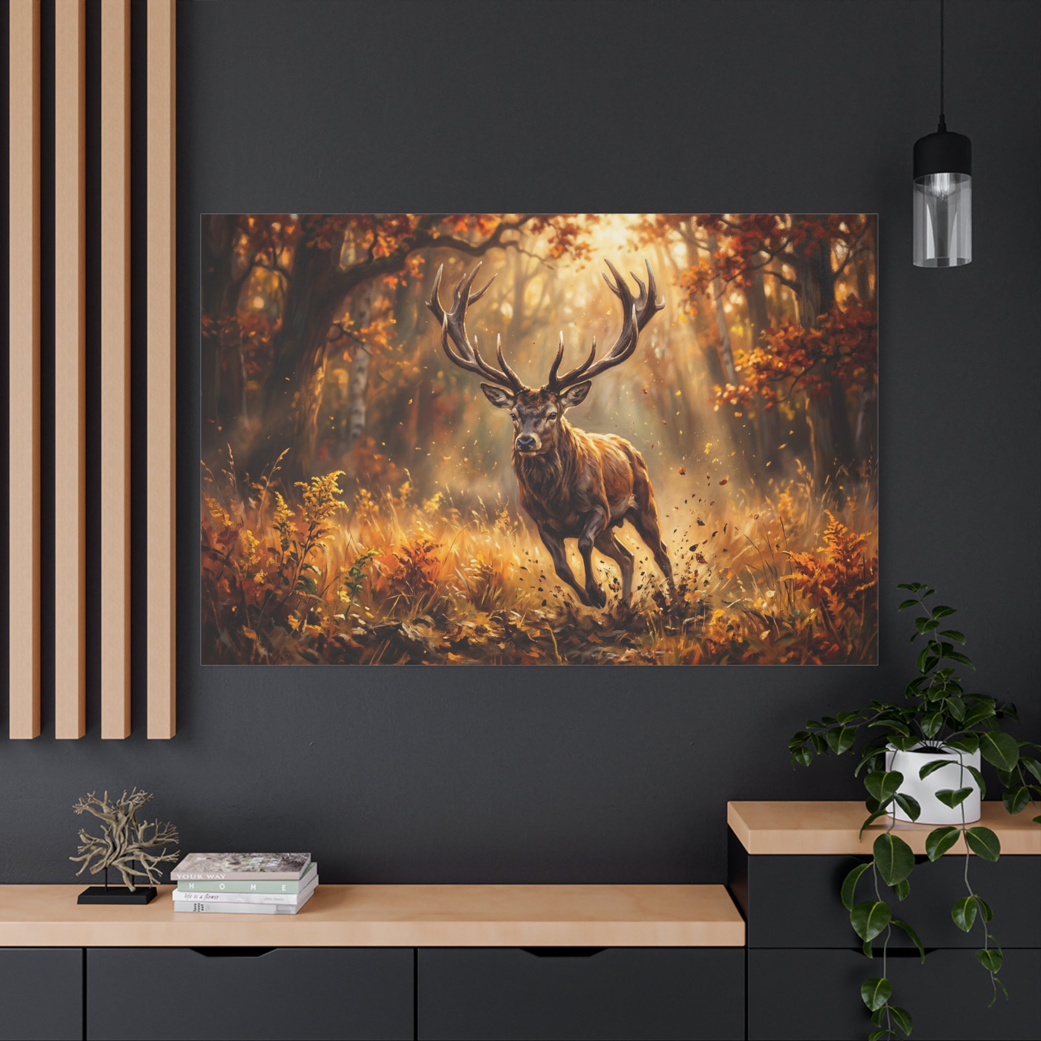 Autumn Majesty – The Charging Stag