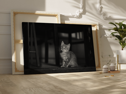 Adorable Kitten Canvas Wall Art – Cozy Charm and Whiskered Elegance