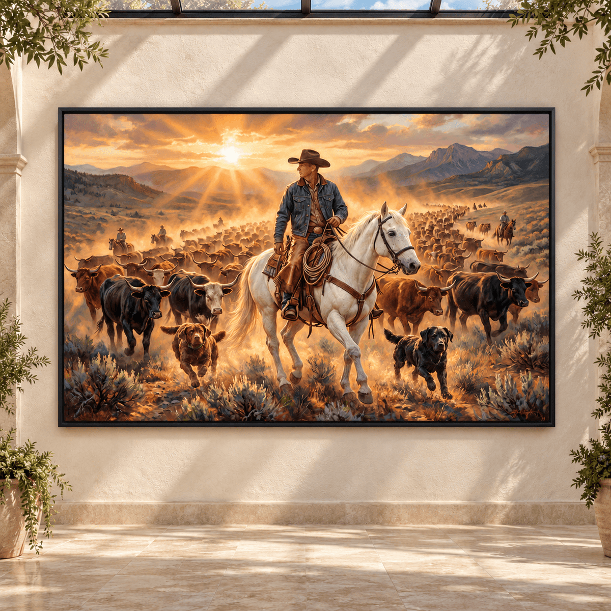 Personalized Western Ranch Cowboy canvas - ART OF ROYALS
