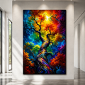 Tree of All Colors – Fantasy Rainbow Tree Canvas Wall Art