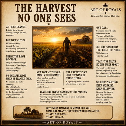 Fields of Promise – Rustic Farmer Sunset Canvas Wall Art - ART OF ROYALS