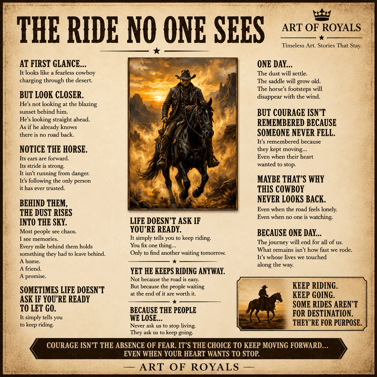 Legend of the Frontier Cowboy Canvas Wall Art – Dramatic Western Horse & Desert Sunset Artwork - ART OF ROYALS