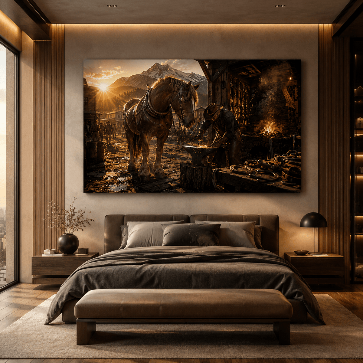 Forged in Tradition – Farrier and Draft Horse Canvas Wall Art - ART OF ROYALS