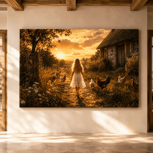 Golden Country Dreams – Rustic Farmhouse Canvas Wall Art - ART OF ROYALS