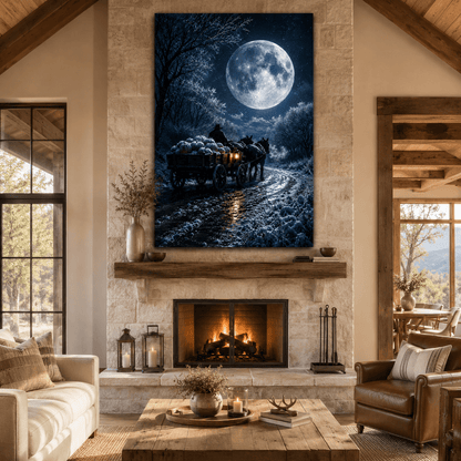 Harvest Moon Wagon – Pumpkin Cart Farm Canvas Wall Art - ART OF ROYALS