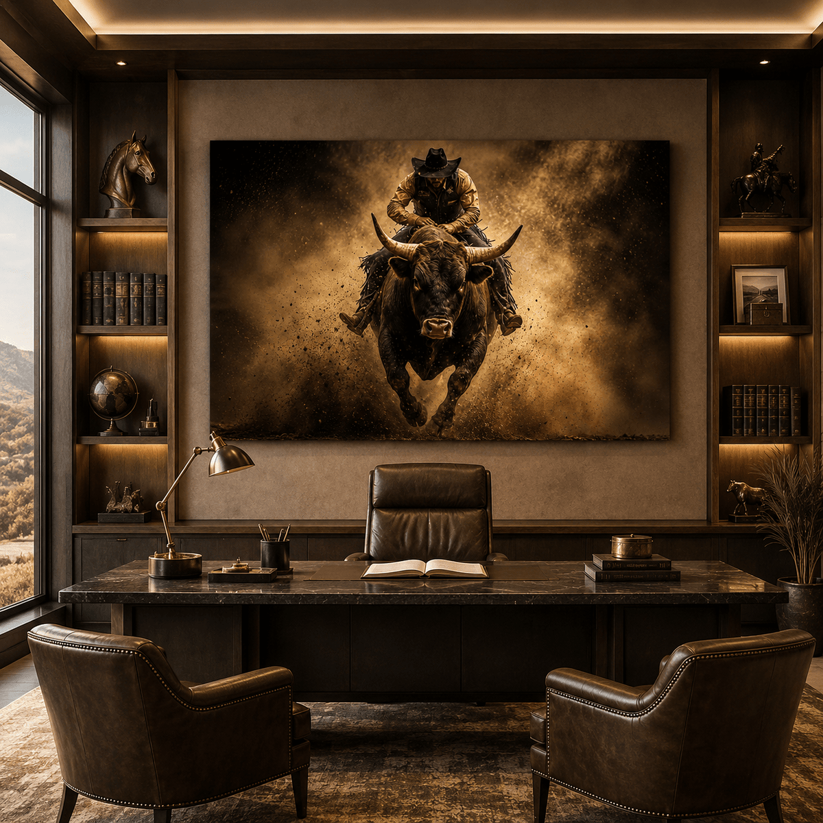 Eight Seconds – Rodeo Bull Rider Canvas Wall Art - ART OF ROYALS