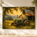 Old Homestead Tractor – Vintage Farm Barn Canvas Wall Art
