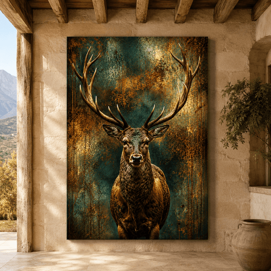 King of the Ridge – Majestic Elk Portrait Canvas Wall Art - ART OF ROYALS