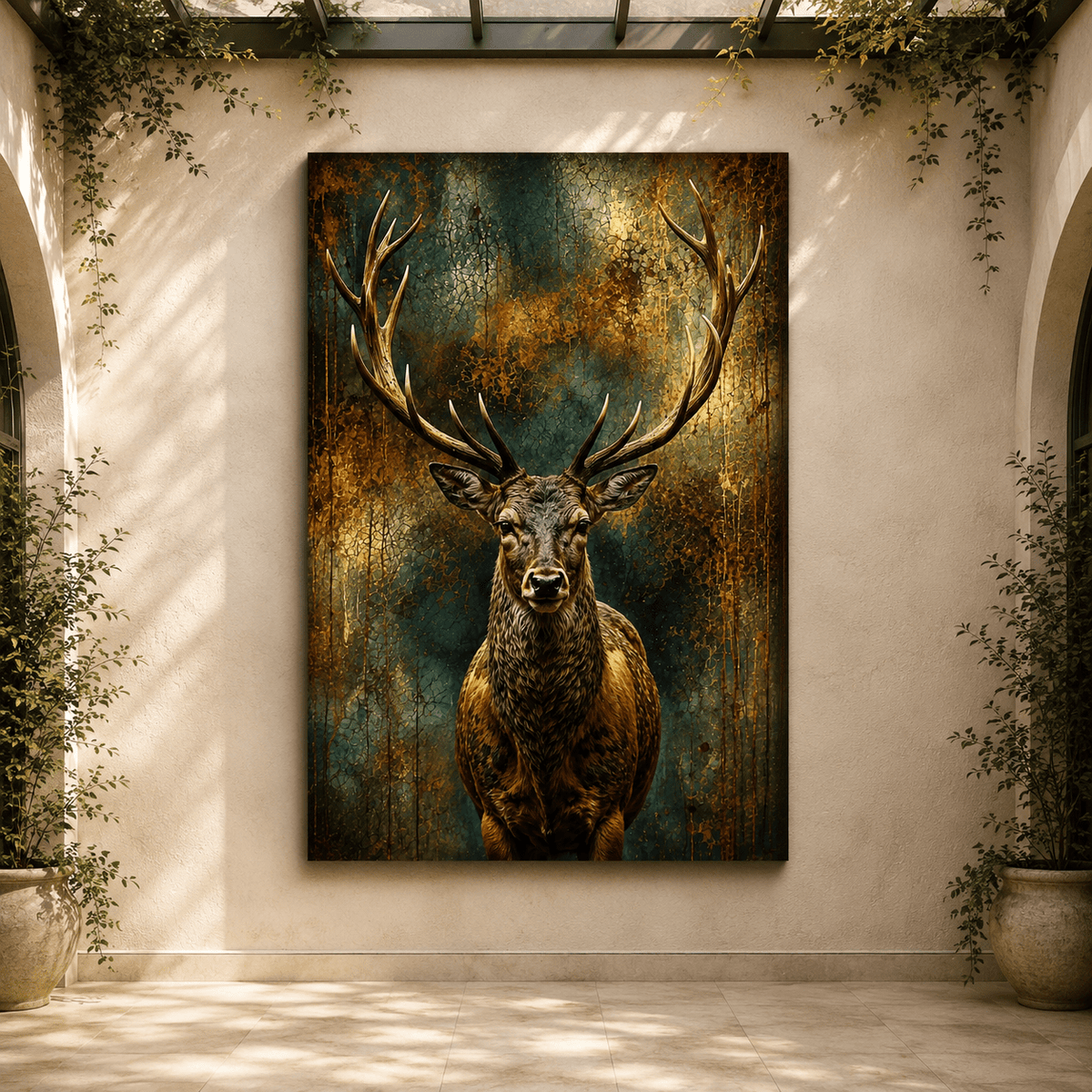 King of the Ridge – Majestic Elk Portrait Canvas Wall Art - ART OF ROYALS