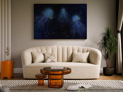 Ethereal Jellyfish Canvas Wall Art