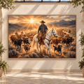Personalized Western Ranch Cowboy canvas