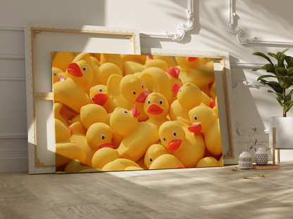 Playful Rubber Duck Canvas Wall Art