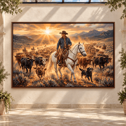 Personalized Western Ranch Cowboy canvas - ART OF ROYALS