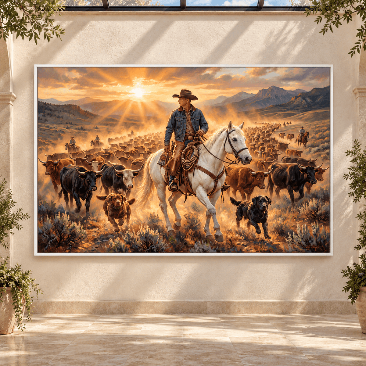 Personalized Western Ranch Cowboy canvas - ART OF ROYALS
