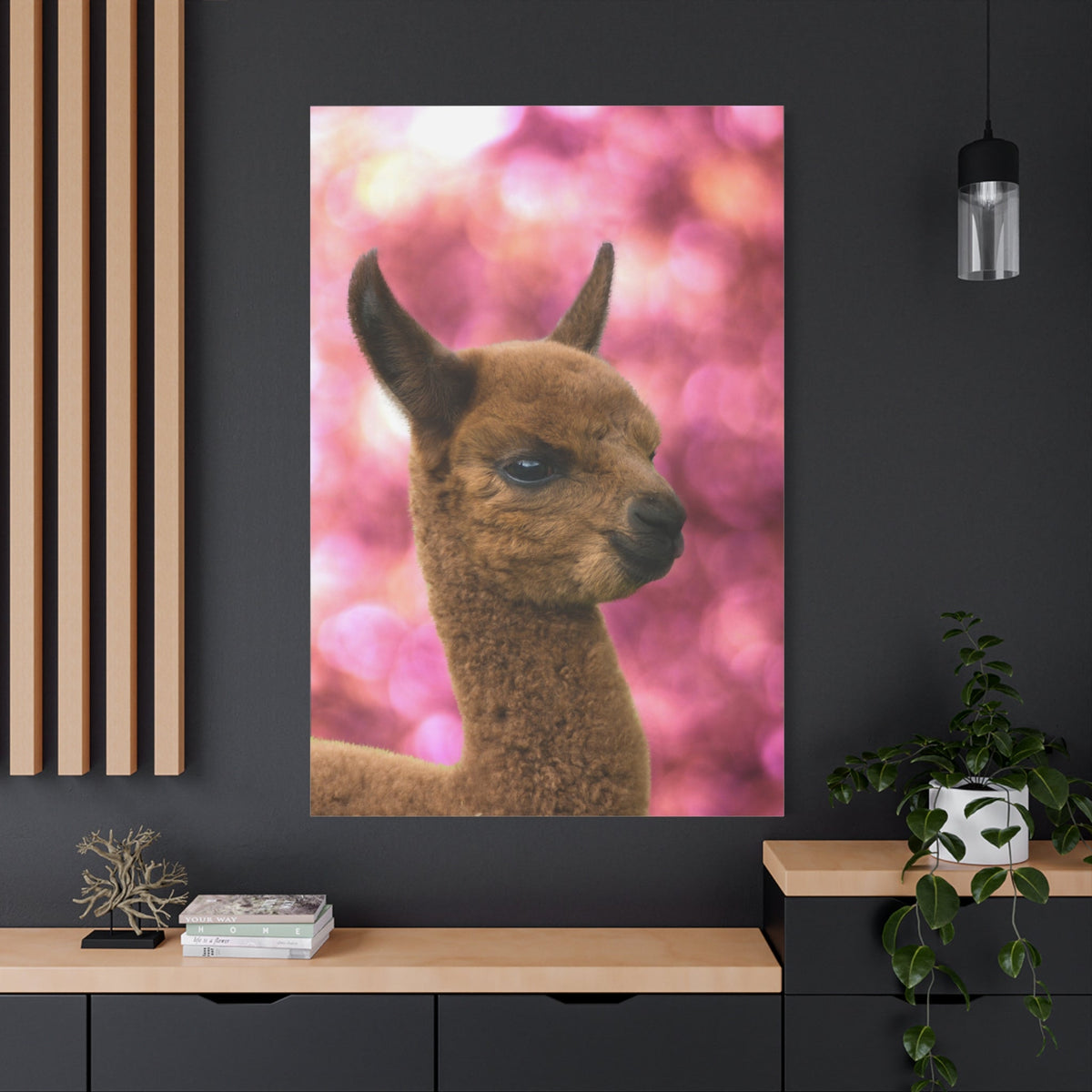 Adorable Alpaca Foal Canvas Wall Art – Nature’s Whimsical Charm - ART OF ROYALS