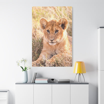Adorable Lion Cub Canvas Wall Art – A Symbol of Youthful Majesty - ART OF ROYALS