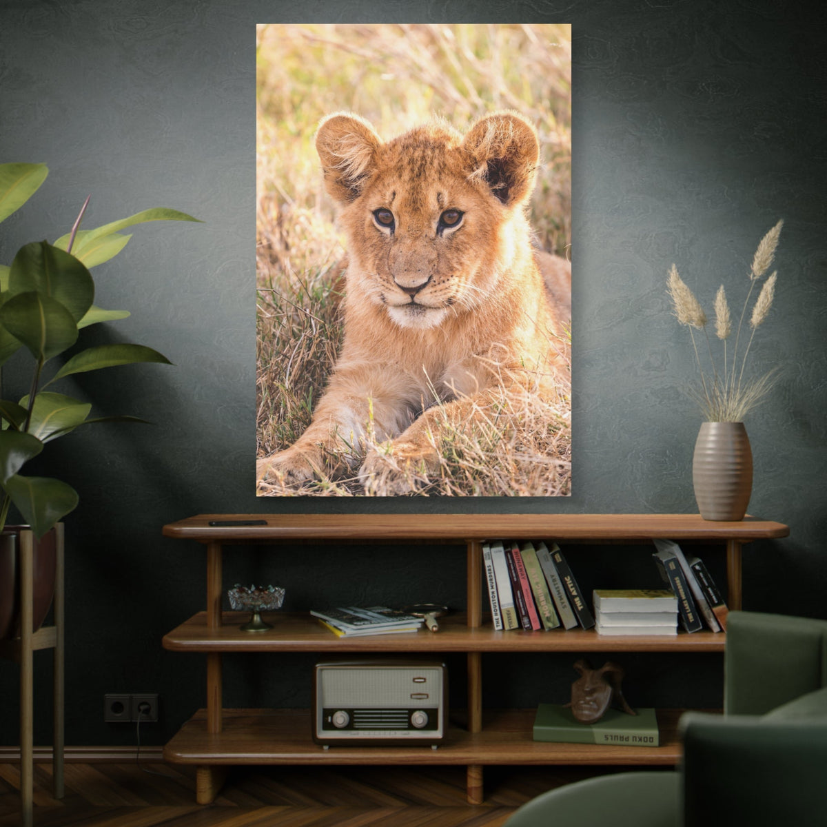 Adorable Lion Cub Canvas Wall Art – A Symbol of Youthful Majesty - ART OF ROYALS