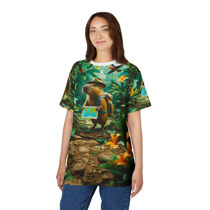 Adventurous Capybara – Thriller Forest Explorer T-Shirt 🏕️✨ - ART OF ROYALS