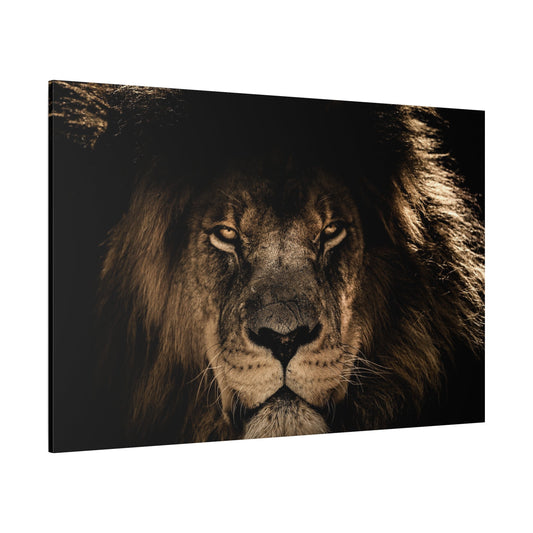 African Lion Portrait Canvas Wall Art - ART OF ROYALS