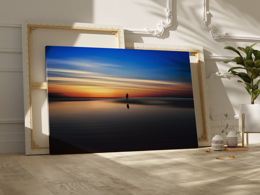 Silhouette Serenity – Beach Sunset Moment