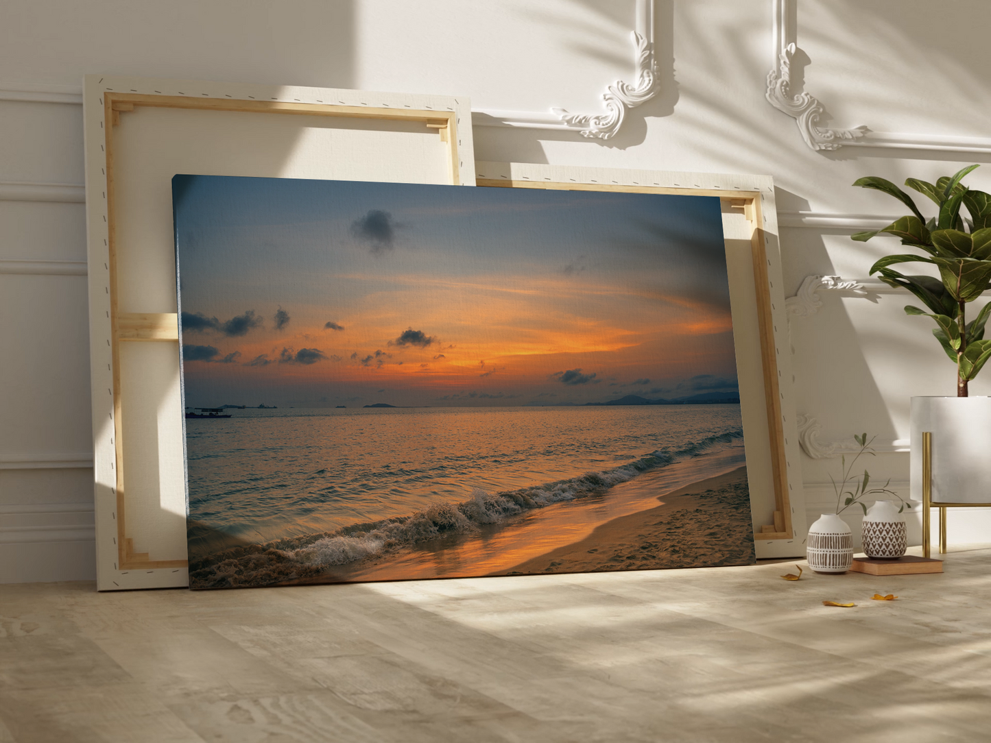 Breathtaking Ocean Sunset – Tranquil Beach Escape