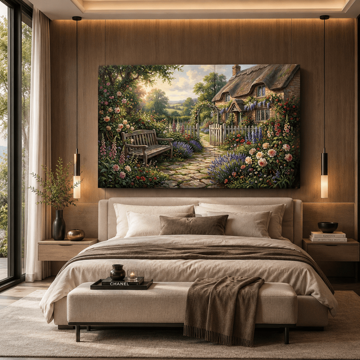Blossom Haven Charming Cottage Garden Canvas Wall Art – Romantic Floral Cottagecore Decor - ART OF ROYALS