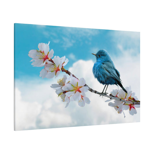 Blue Bird Canvas Wall Art – Graceful Sky Serenity - ART OF ROYALS