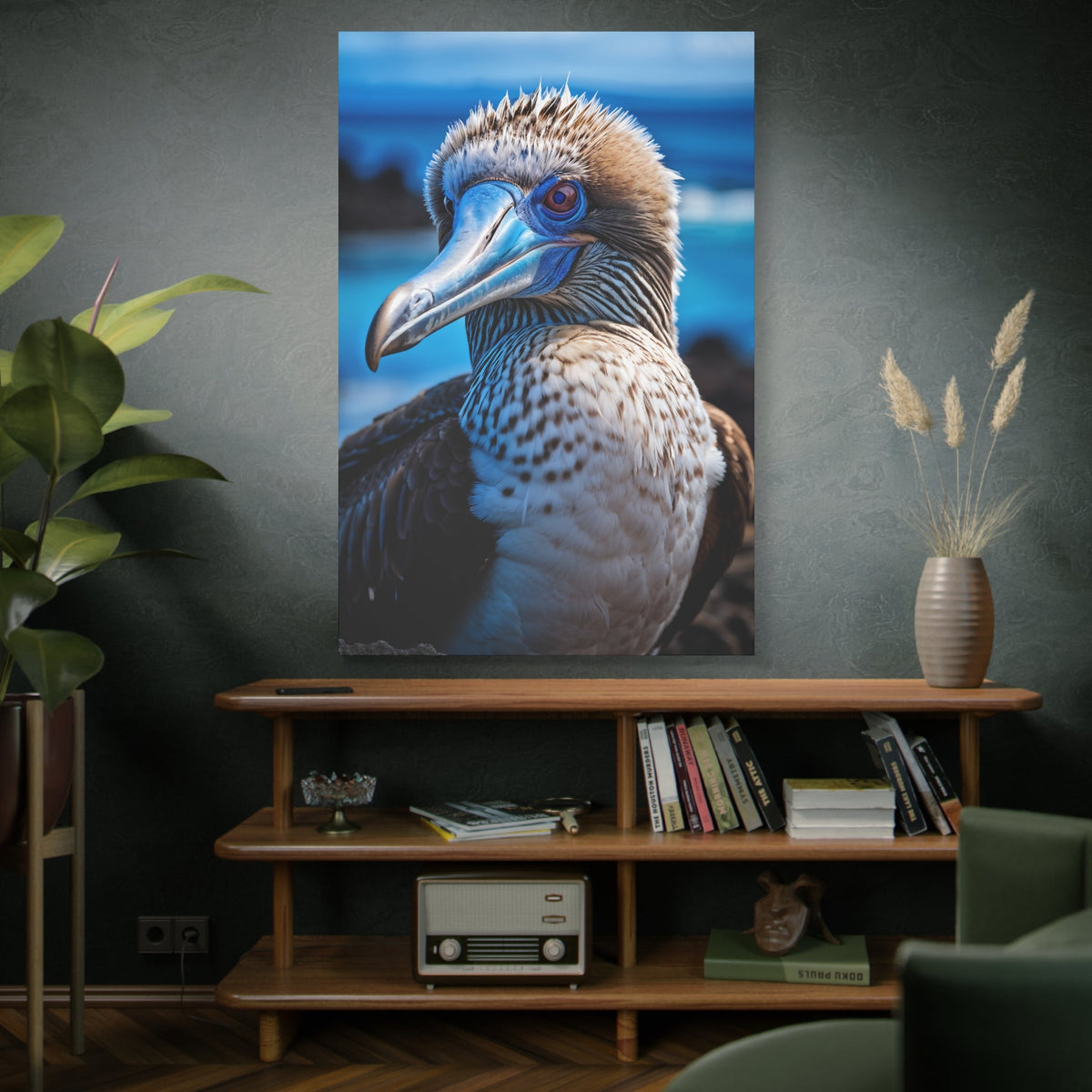 Blue Footed Booby Canvas Wall Art – Masterpiece for Nature Lovers - ART OF ROYALS
