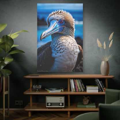 Blue Footed Booby Canvas Wall Art – Masterpiece for Nature Lovers - ART OF ROYALS