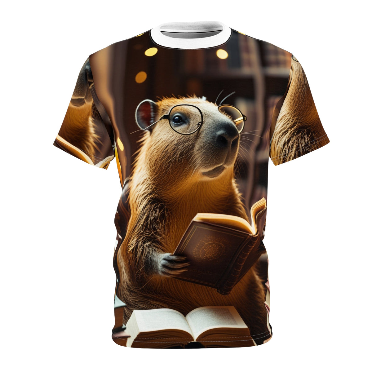 Bookworm Capybara – Literary Escape T-Shirt 📖🦫 - ART OF ROYALS